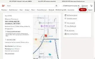 Walgreens Pharmacy of Jonesboro website