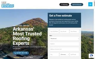 Central Arkansas Roofing website