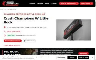 Crash Champions Collision Repair West Little Rock website