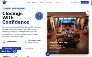 First National Title Company of Little Rock website