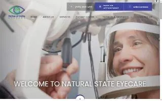 Natural State Eyecare website