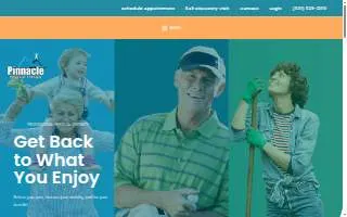 Pinnacle Physical Therapy of Little Rock website