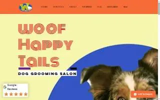 Woof Happy Tails website