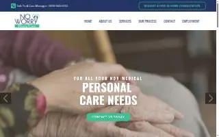 No Worry Home Care website