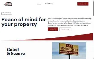 AAA Storage Center of Mountain Home website