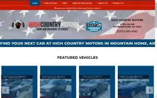 High Country Motors website