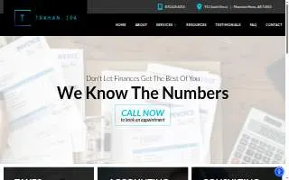 Trahan, CPA website