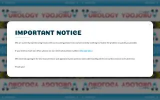Vitality Plus Urology Clinic website