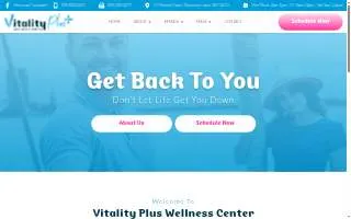 Vitality Plus Wellness Center website