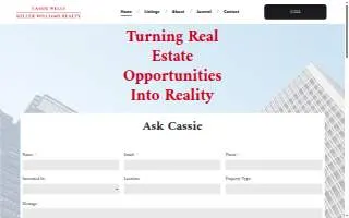 Cassie Wells Arkansas KW Commercial Realty website