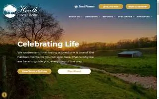Heath Funeral Home website