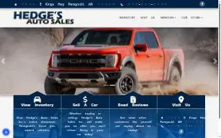 Hedge's Auto Sales, Inc. website