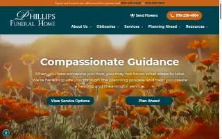 Phillips Funeral Home of Paragould website