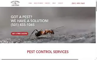 Adams Pest Control of Pine Bluff website