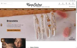 KeepSakes Jewelry And Gifts website