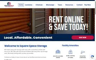 Square Space Storage of Pine Bluff website