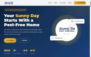 Sunny Day Pest Control website