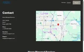 Haven Managed Services website