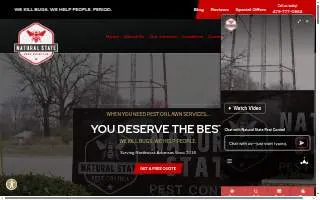 Natural State Pest Control of Rogers website