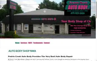 Prairie Creek Auto Body website