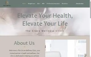 The Grove Wellness Clinic website