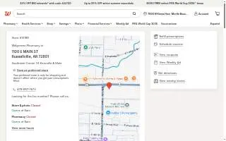 Walgreens Pharmacy of Russellville website