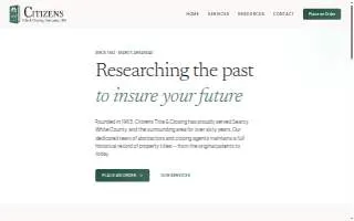 Citizens Title and Closing Company website