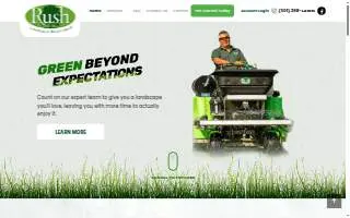 Rush Lawn Care & Weed Control website