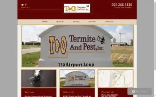 T&O Termite and Pest Inc website
