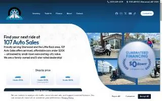107 Auto Sales website