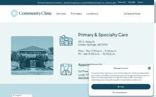 Community Clinic Primary & Specialty Care website