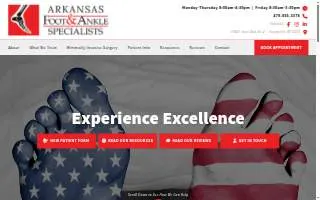 Arkansas Foot & Ankle Specialists of Springdale website