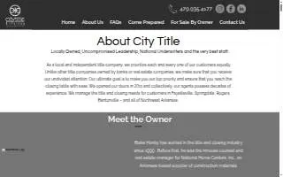 City Title & Closing of Springdale website