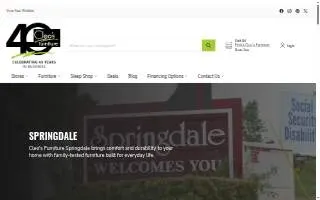 Cleo's Furniture of Springdale website