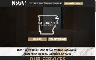 Natural State Glass & Mirror, LLC. website
