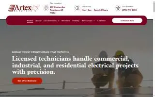 Artex Electric website