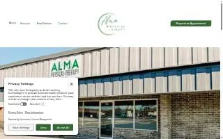 Alma Physical Therapy website