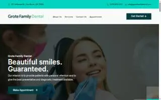 Grote Family Dental website