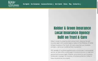 Kohler and Green Insurance of Van Buren website