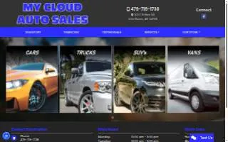My Cloud Auto Sales website