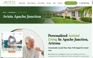 Avista Senior Living Apache Junction website