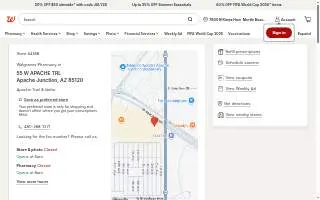 Walgreens Pharmacy of Apache Junction website