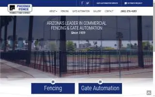 Phoenix Fence Company of Avondale website