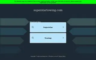 Super Star Towing of Avondale website