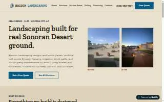 Bacson Landscaping website