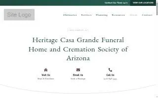 Heritage Casa Grande Funeral Home & Cremation Society of Arizona website