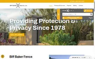 Biff Baker Fence Company Inc website