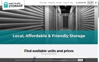 First Plaza Storage website