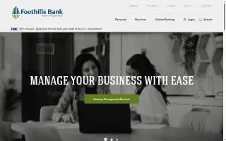 Foothills Bank of Catalina Foothills website