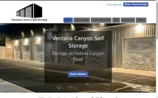 Ventana Canyon Self Storage website